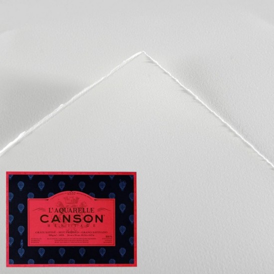 HOTE PRESSED 640 GSM CANSON ® HÉRITAGE AQUARELLE SHEETE SIZE 56*76 100% COTTON PAPER